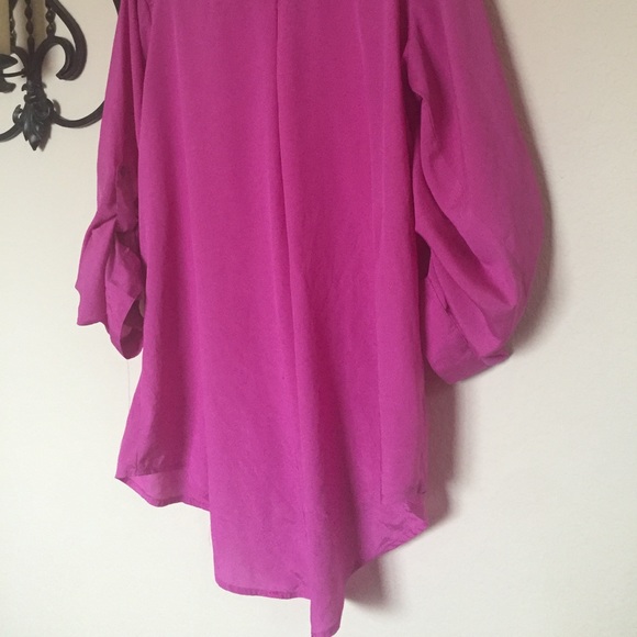 Ashley Stewart Button Down Rill Tab Tunic 14/16 - Picture 7 of 7